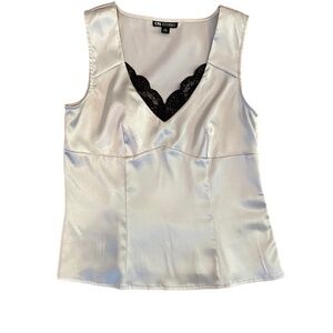 IN Studio camisole, size S, light grey with black lace